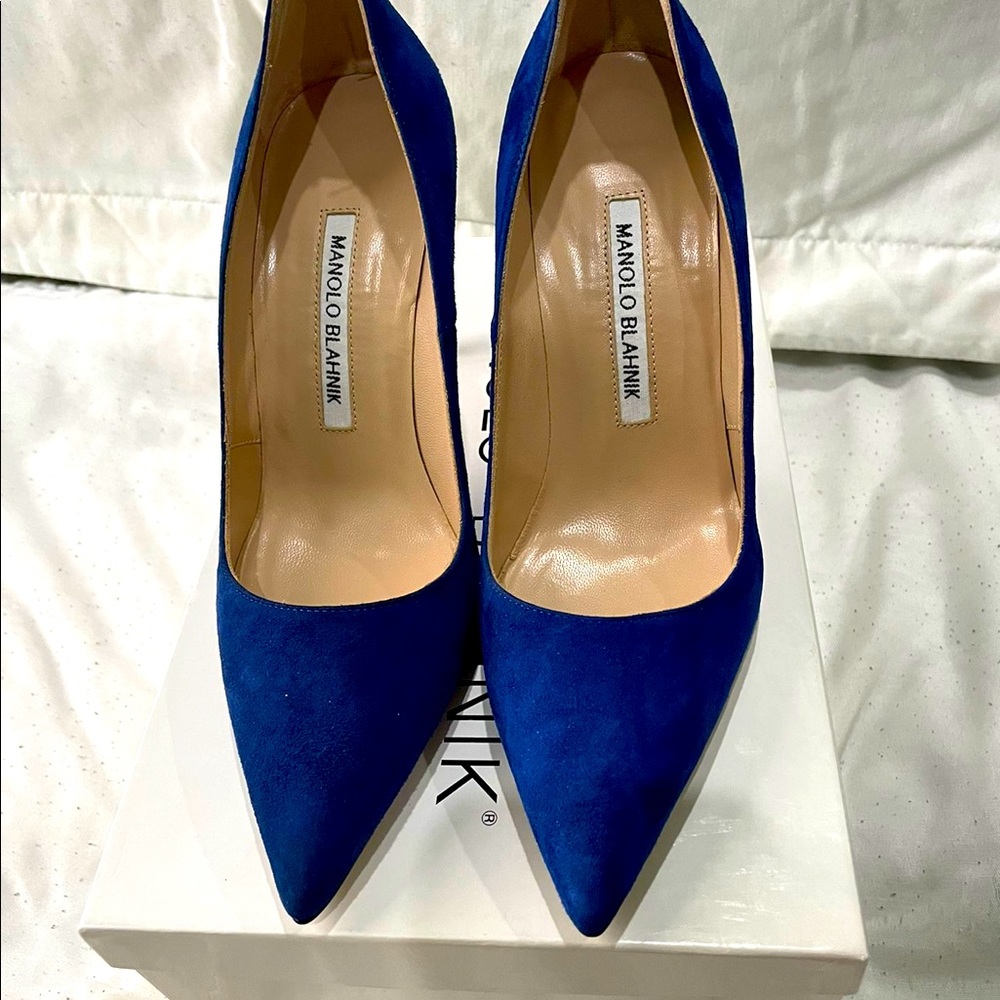 Manolo Blahnik Blue Suede M36